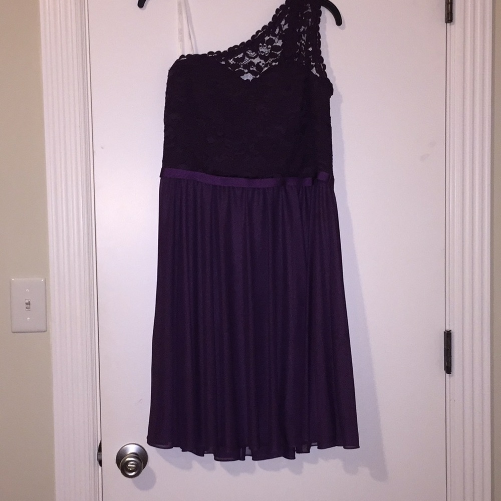 David’s Bridal Plum Bridesmaid Dress